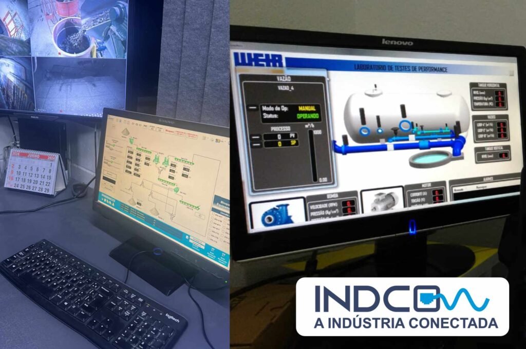 Manutenção industrial software supervisório computador